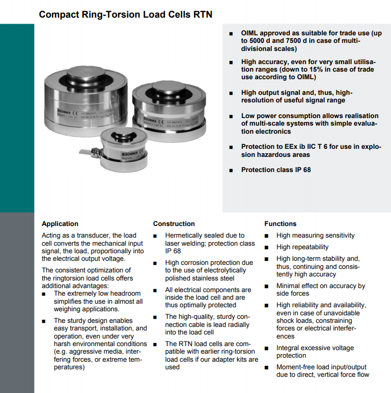 RTN 150t稱重傳感器