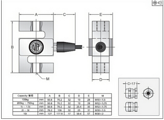 BSS-750kg產品尺寸