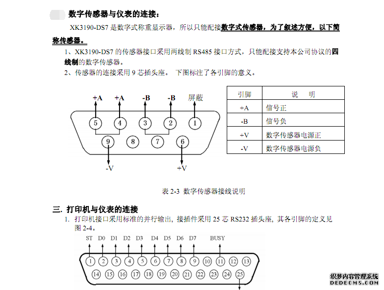 數字傳感器與儀表的連接